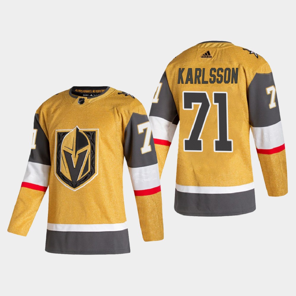 Vegas Golden Knights #71 William Karlsson Men Adidas 2020 Authentic Player Alternate Stitched NHL Jersey Gold->more nhl jerseys->NHL Jersey